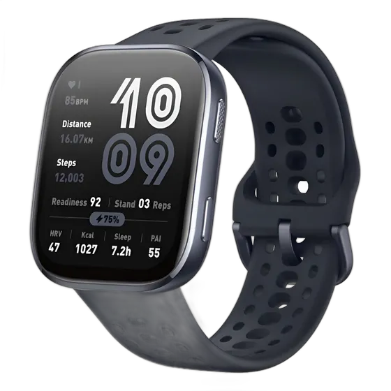 Amazfit Bip 6 Smartwatch GPS Black with Silicone Strap