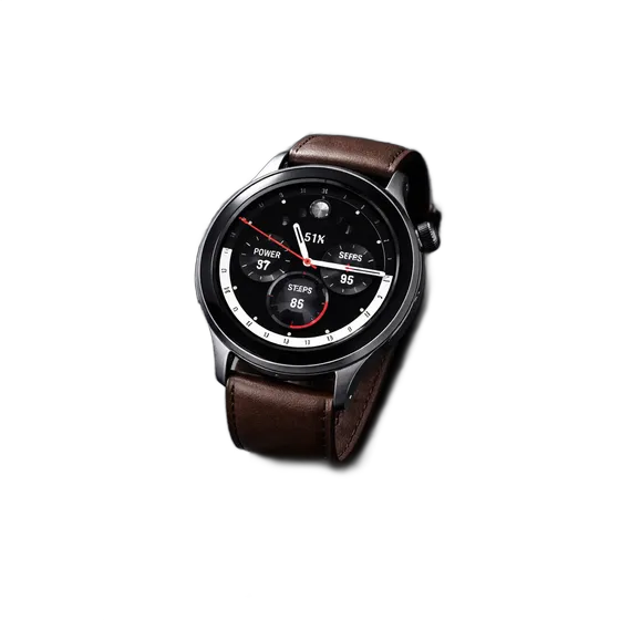 Amazfit GTR-4 Smartwatch, AMOLED Display 1.43 Brown Leather GPS