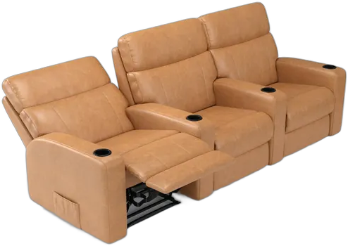 Cinema Sofa Reclining 3-Seater Electric Faux Leather Eames Style