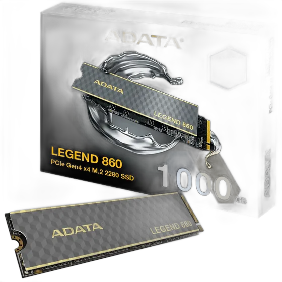 Ssd Adata 1tb M.2 2280 Nvme Ps5 Heatsink Legend 860 Pcie Gen 4 X4 Sleg-860-1000gcs Silver