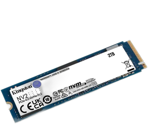 SSD M.2 2TB NVMe PCIe Gen 4.0 Internal Kingston NV2 2000GB M.2 2280 SNV2S/2000G Read Speed Up to 3500MB/s and Write 2800MB/s Internal Blue