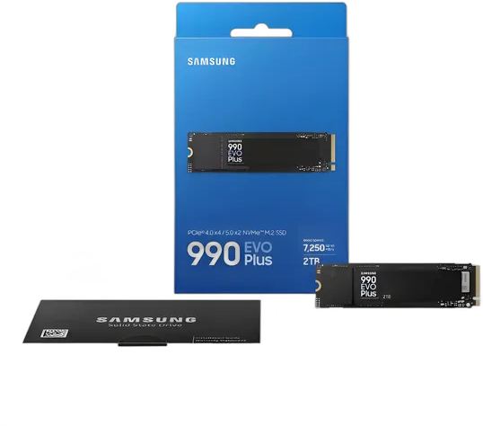 Samsung 990 Evo Plus SSD 2TB NVMe M.2 - PCIe 5.0 Read: 6,500MB/s