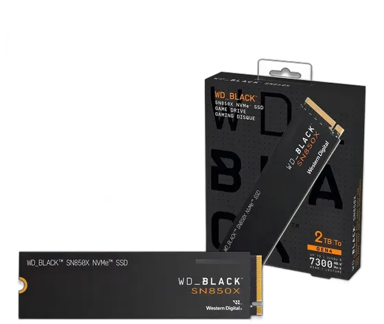 Western Digital M.2 NVMe PCIe Gen4 2TB SN850X WD Black SSD