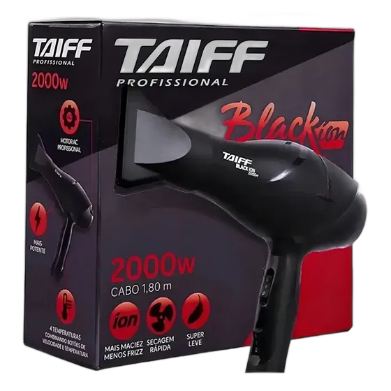 Taiff Professional Black Ion Hair Dryer 2000 Watts