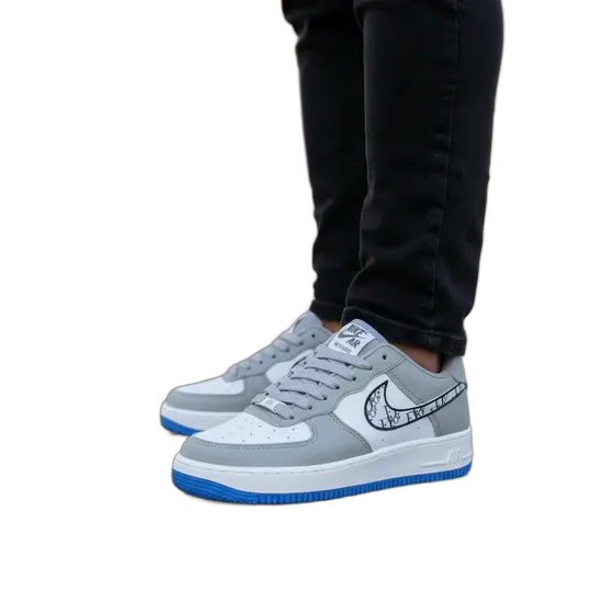 Air Force 1 Casual Men's Sneakers White and Lilac