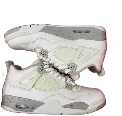 Air Jordan 4 Tech White Sneakers Excellent Original Condition Size 43