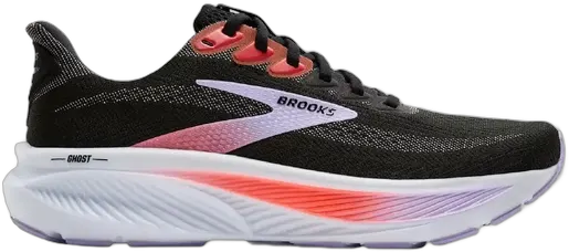 Brooks Ghost 17 Shoes - Black and Lilac