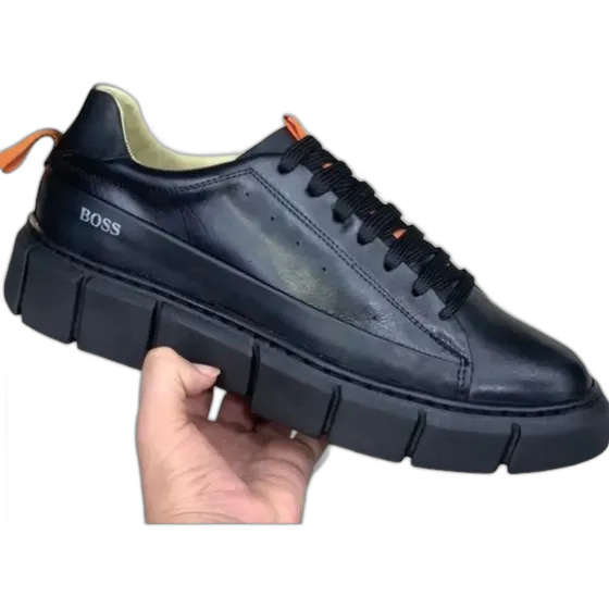 Hugo Boss Leather Sneakers - Men's - Luxury Shoe