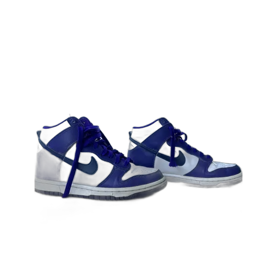 Nike Dunk High Sneakers Purple and White Original