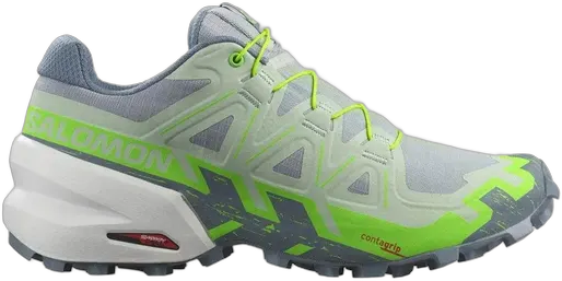 Salomon Speedcross 6 Women's Shoes Gray/Green/White