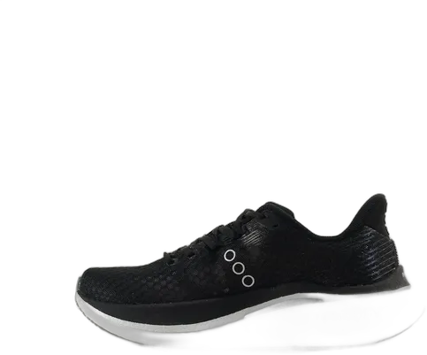 Saucony Black White Carbon Lightweight Unisex Running Shoes with Cushioning