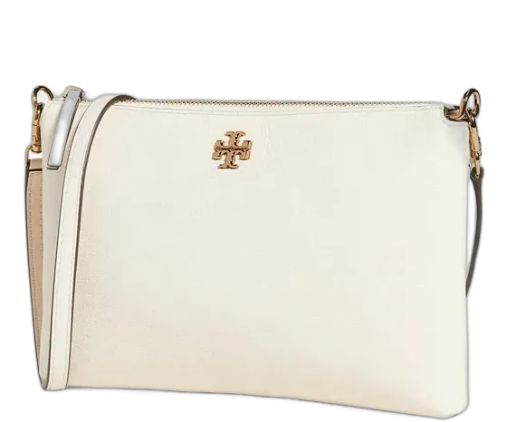 Tory Burch Women's Mercer Pebbled Wallet Crossbody, New Cream