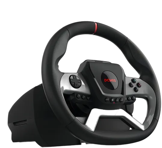 Pcyes W270 Gaming Wheel for PC, Xbox and PlayStation Force Feedback, Pedals and Shifter, USB