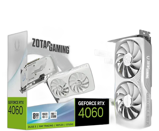 Zotac Gaming GeForce RTX 4060 8GB Twin Edge OC White Edit...